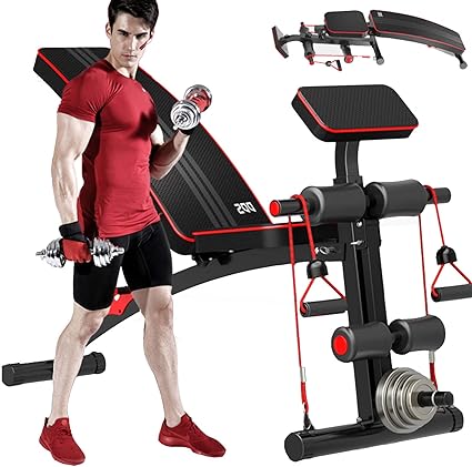 Fxmj Banc De Musculation Pliable Reglable Banc De Musculation Banc Musculation Multifonction Inclinable Station De Musculation Jambe Conditionnement Physique Maison Amazon Fr Sports Et Loisirs