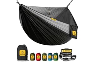 Camping Hammock with Mosquito Net, 600 lbs Portable Hammock with Tree Straps,2-in-1 Double/Single Travel hammocks Tent for Ou