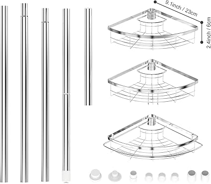 Lifewit Eck Dusche Caddy 4 Ebenen Verstellbar Dusche Organizer Badezimmer Konstante Spannung Ecke Pole Caddy Freistehend Einfach Installiert Dusche Caddys Fur Shampoo Seife Shower Caddy 3 3 Tier Amazon De Kuche Haushalt