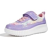 LUCKY STEP Kid's Glitter Running Sneaker Sparkly Braided Shiny Bling Princess Shoes School Athletic Walking Shoes for Children/Boys/Girls