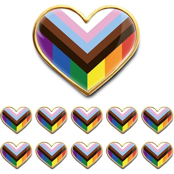 Pin Maltado En Forma De Corazón De Color Arcoíri... – Grandado