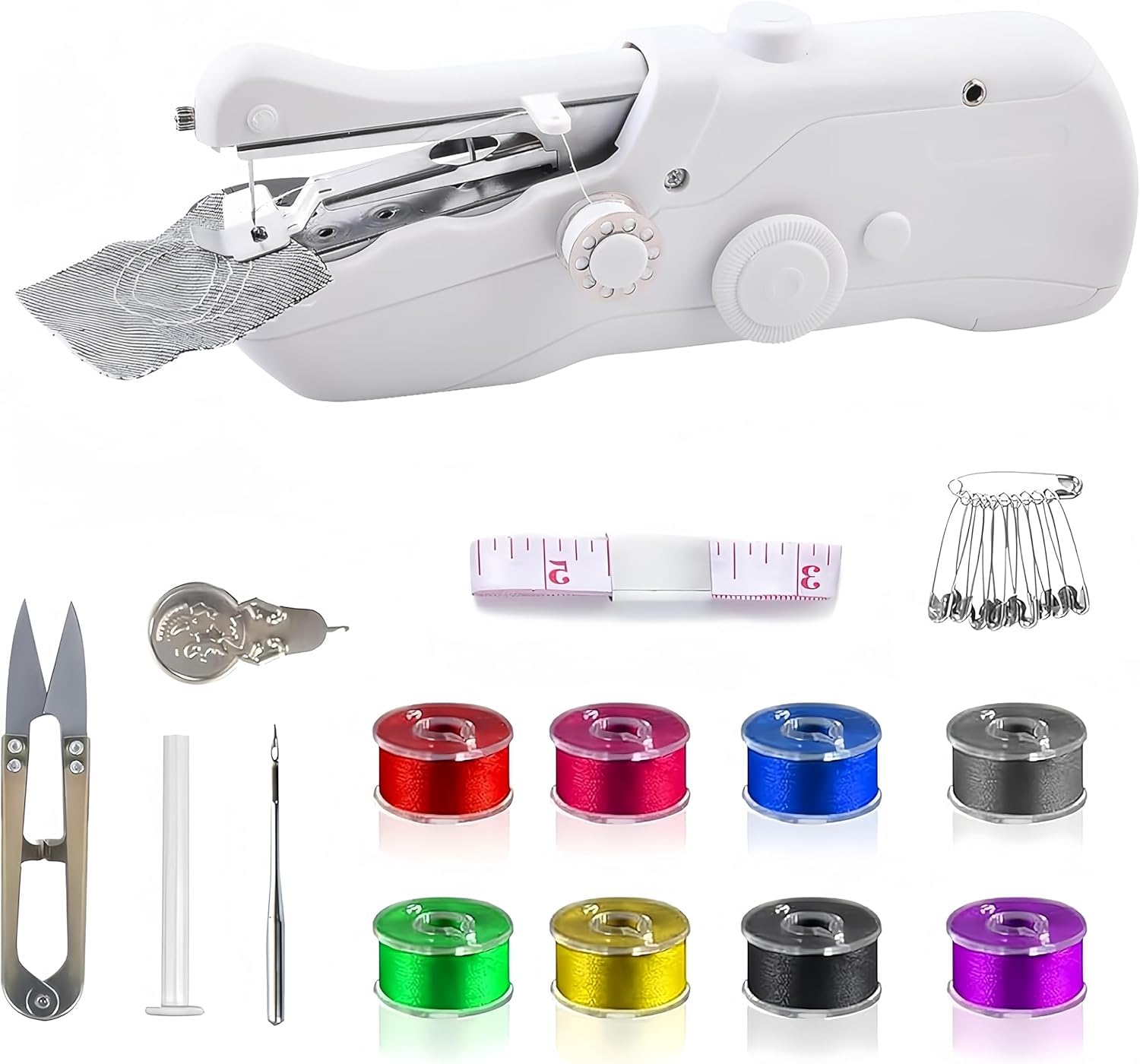 Photo 1 of Portable Handheld Sewing Machine for Beginners - Mini Hand Held Sewing Machine for Adults
