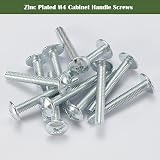 AMLOOPH M4 Cabinet Knobs Screws 50mm 30 Pack M4 Bolts for Wardrobe Drawer view 5