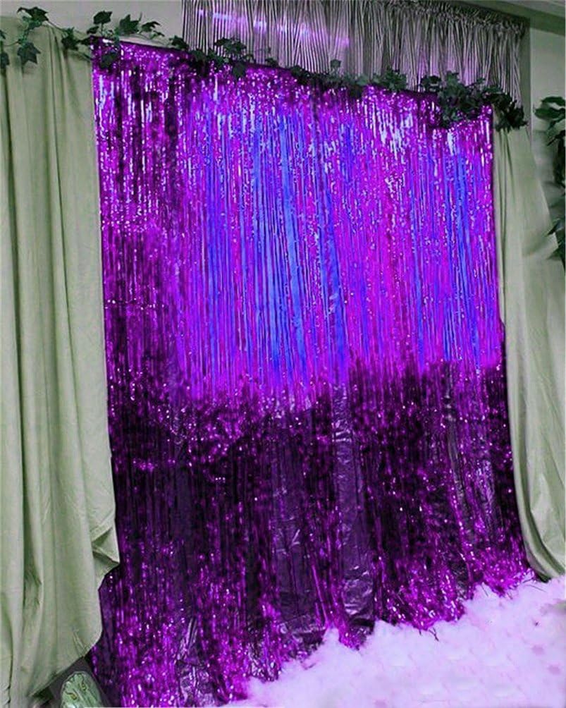 3ft x 8ft Tinsel Metallic Gold Foil Fringe Curtains Backdrop Door