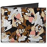 Buckle-Down mens Buckle-down Canvas Bifold - Tasmanian Devil Taz Wallet, Tasmanian Devil Taz, 4.0 x 3.5 US
