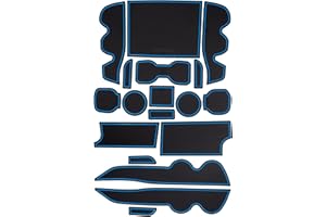 CupHolderHero fits Toyota Tacoma Accessories 2016-2023 Premium Custom Interior Non-Slip Anti Dust Cup Holder Inserts, Center Console Liner Mats, Door Pocket Liners 19pc Set (Double Cab) (Solid Black)