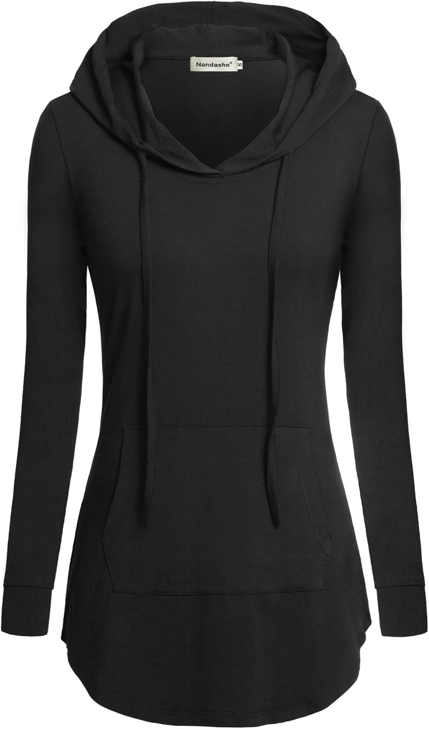 Nandashe Women Pullover V-Neck Long Sleeve Kangaroo Pocket Tunic Hoodies: Clothing