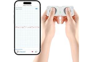 Portable ECG Monitor – Record at Home – Detects AFib & Irregular Arrhythmias – Easy Results in 30 Seconds – Works w/Most Smar