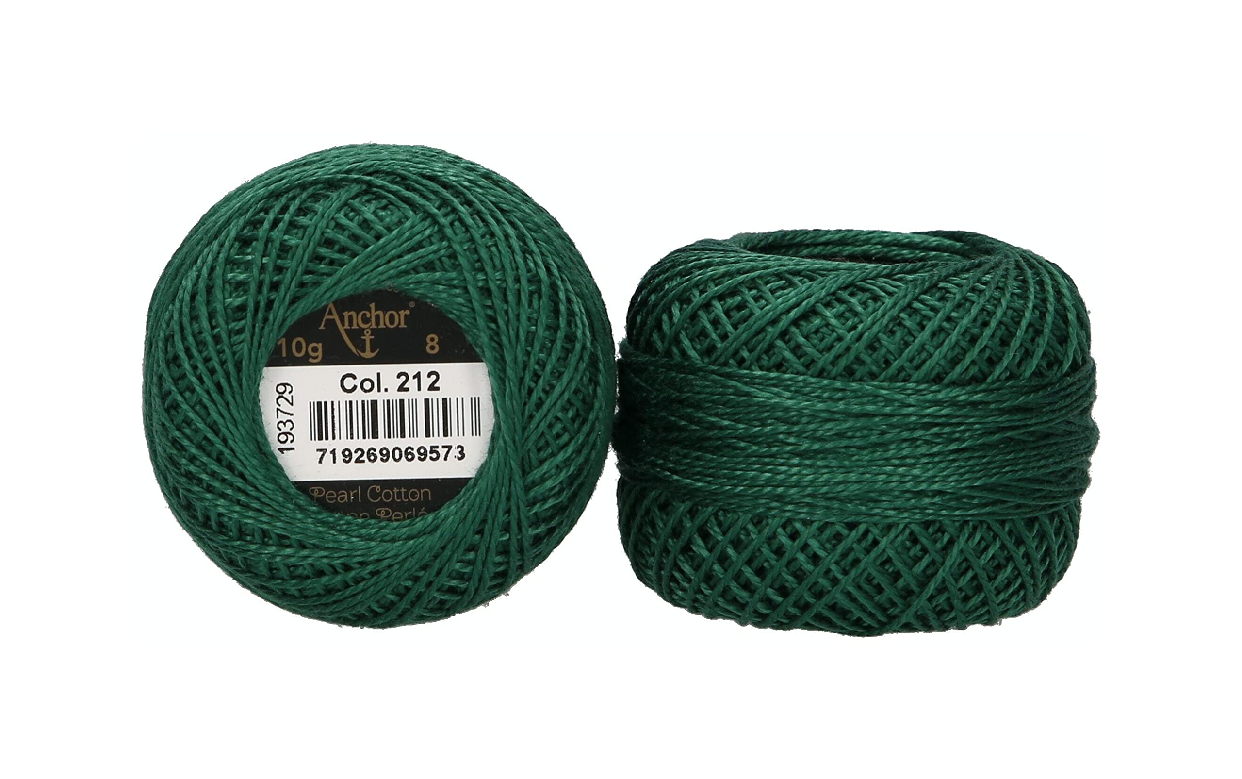 ANCHOR Pearl Yarn, Thickness: 8, Packaging: 10G, Running Length: 82M buchsgrün Embroidery Threads — image 1