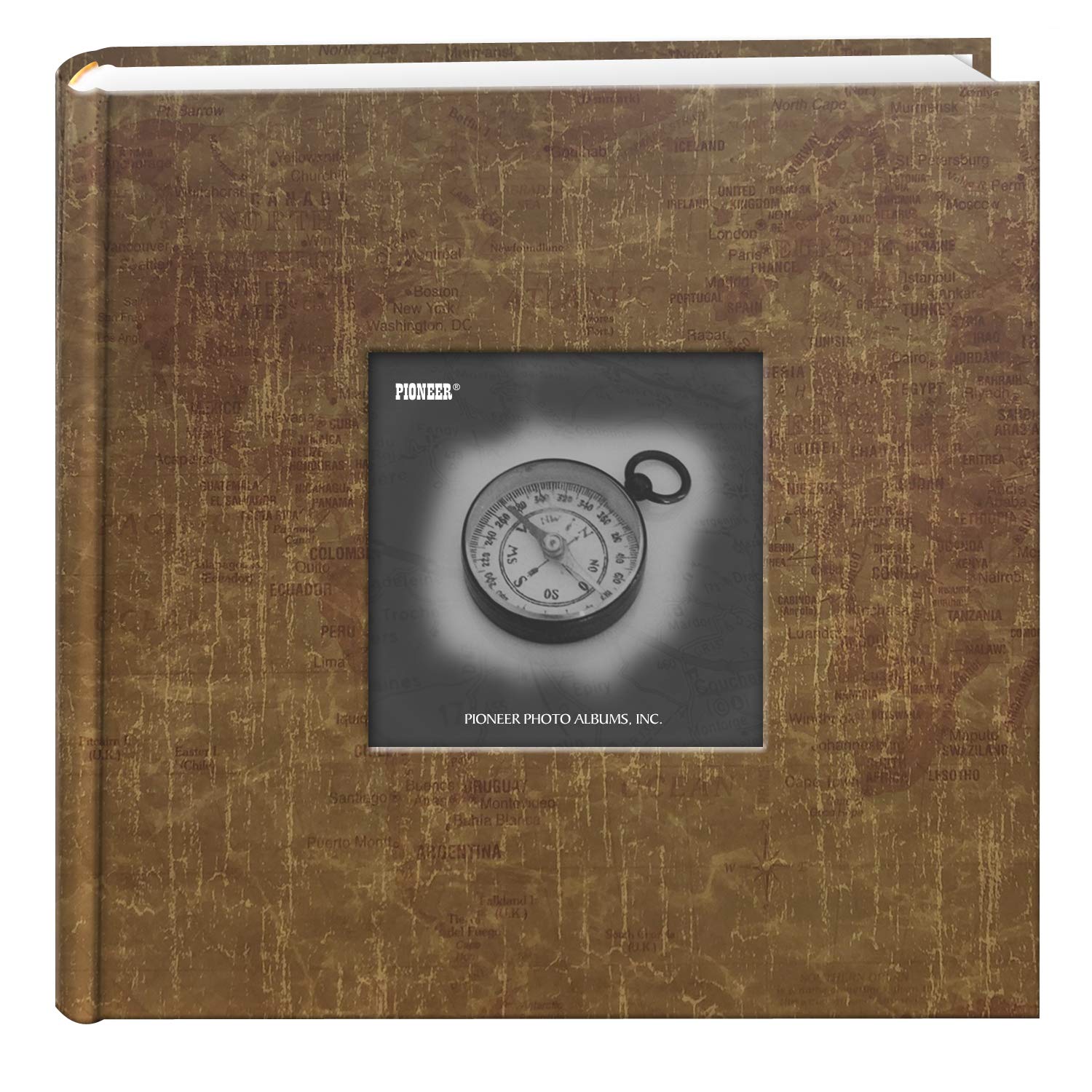 Pioneer Photo Albums DA-200MAP/WM 200-Pocket Photo Album with Printed Travel Design Cover, World Maps
