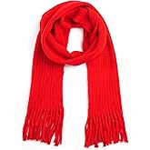 YKYUASD Knitted Tassel Scarf Kids Toddler Scarves Neck Warmer Fashion Solid Wrap Shawl for Winter Boy Girl