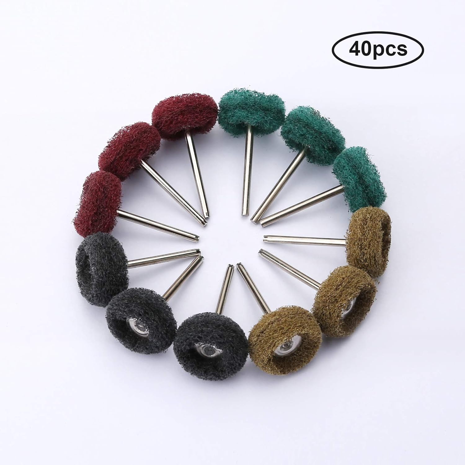 40 PCS Abrasive Wheel Buffing Polishing Wheel Set for Dremel Rotary