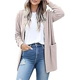 Lightweight Trendy Cardigan Sweaters for Women Open Front Casual Loose Spring Fall Outfits with Pockets