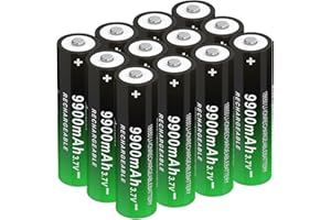 CPZZ 12Pack Button Top 18650 Rechargeable Battery 3.7v 18650 Batteries for flashlights,headlamps,Electronic Device-High Capacity