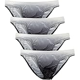WINDAY Men Briefs Gradient Color Silk Low Rise Bikini Briefs and Breathable Underwear N2304