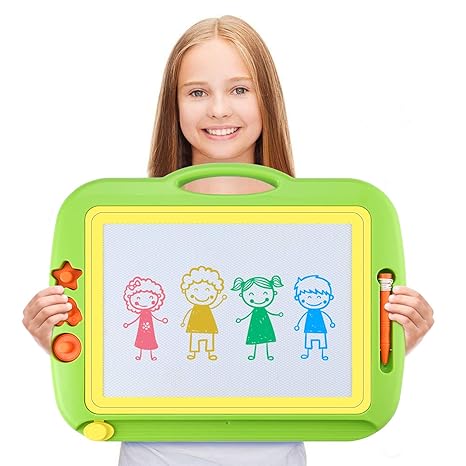 Hyden Große Magnetische Zaubertafeln Magnetic Drawing Board Pädagogische Magnettafel Löschbar Spielzeug mit 1 Stift und 3 Car