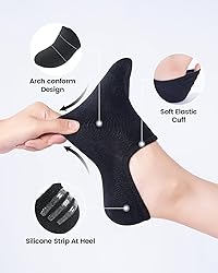 IDEGG Women and Men No Show Socks Low Cut Anti-slid