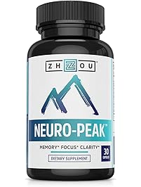 Neuro Peak Brain Support Supplement - Memory, Focus & Clarity Formula - Nootropic Scientifically Formulated for Optimal Performance - DMAE, Rhodiola Rosea, Bacopa Monnieri, Ginkgo Biloba & More