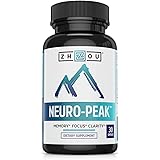 Neuro Peak Brain Support Supplement - Memory, Focus & Clarity Formula - Nootropic Scientifically Formulated for Optimal Performance - DMAE, Rhodiola Rosea, Bacopa Monnieri, Ginkgo Biloba & More