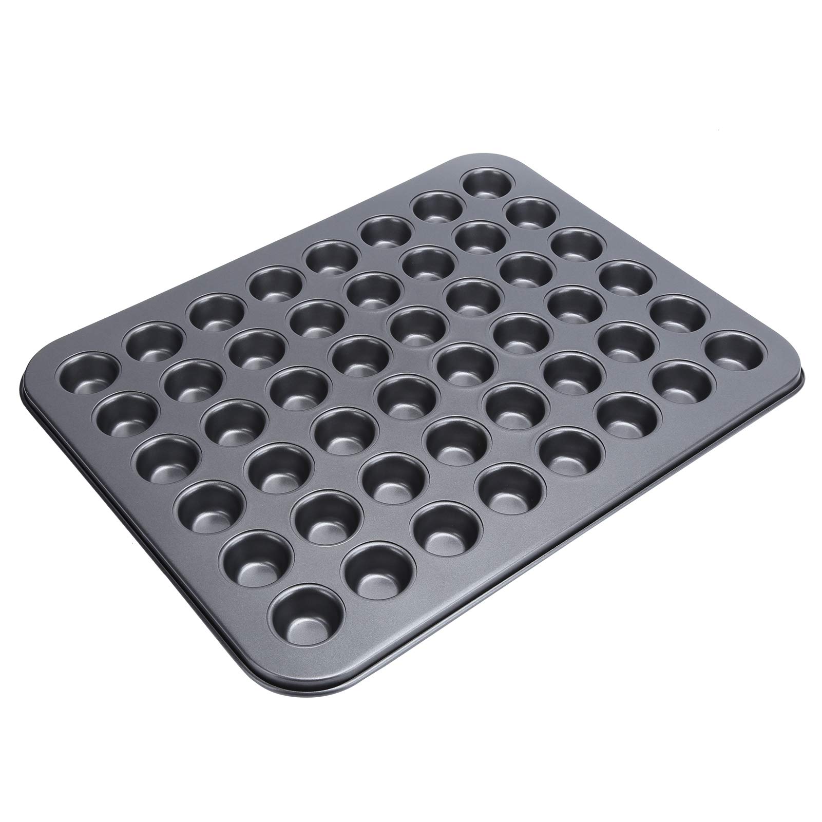 Yosoo Health Gear Mini Muffin Tray, 48 Cups Cupcake Tray Non Stick Pudding Tray Baking Accessories Solid Carbon Steel Baking Mould Reusable Bakeware Cooking Accessory DIY Mini Mince Pie