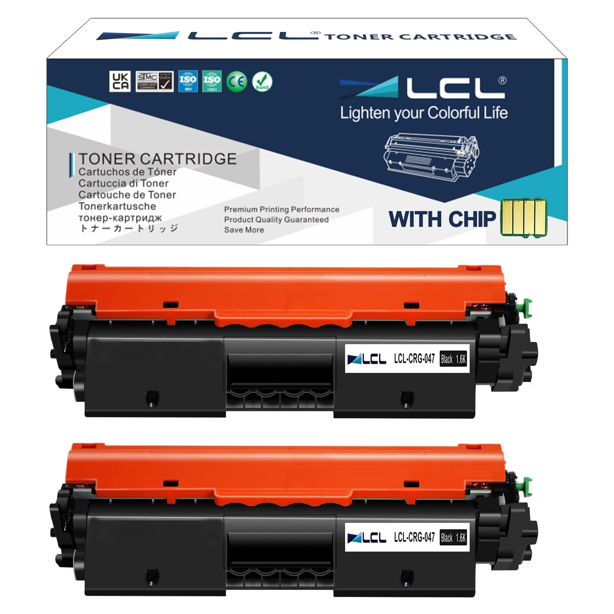 LCL Toner Cartridge 047 CRG047 CRG-047 2164C001 Compatible for Canon imageCLASS LBP113w LBP112 MF112 MF113w Canon i-SENSYS LBP113w LBP112 MF112 MF113w (2Pack Black)