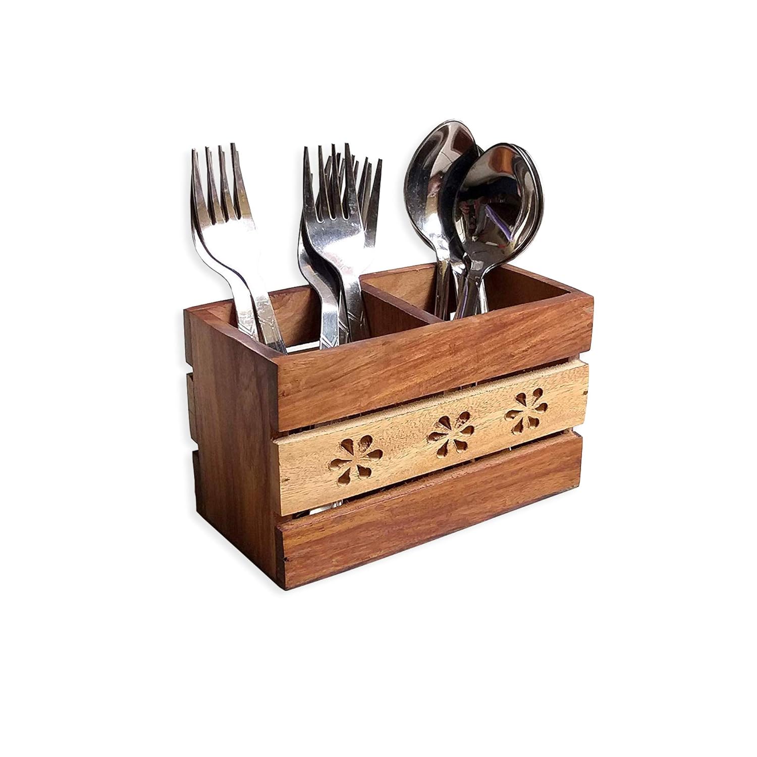 Buy Decorlay Wooden Cutlery Holder / Stand Size 5.5x3x4 (LxBxH
