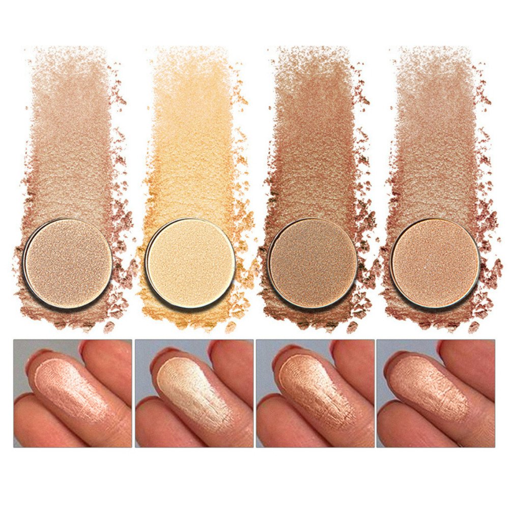 vinmax 4-Color Repair Capacity High-Pearl Powder Matte Powder,Powder Palette Cosmetics Cream Contour & Highlighting Makeup Kit 0.5 Oz-1#