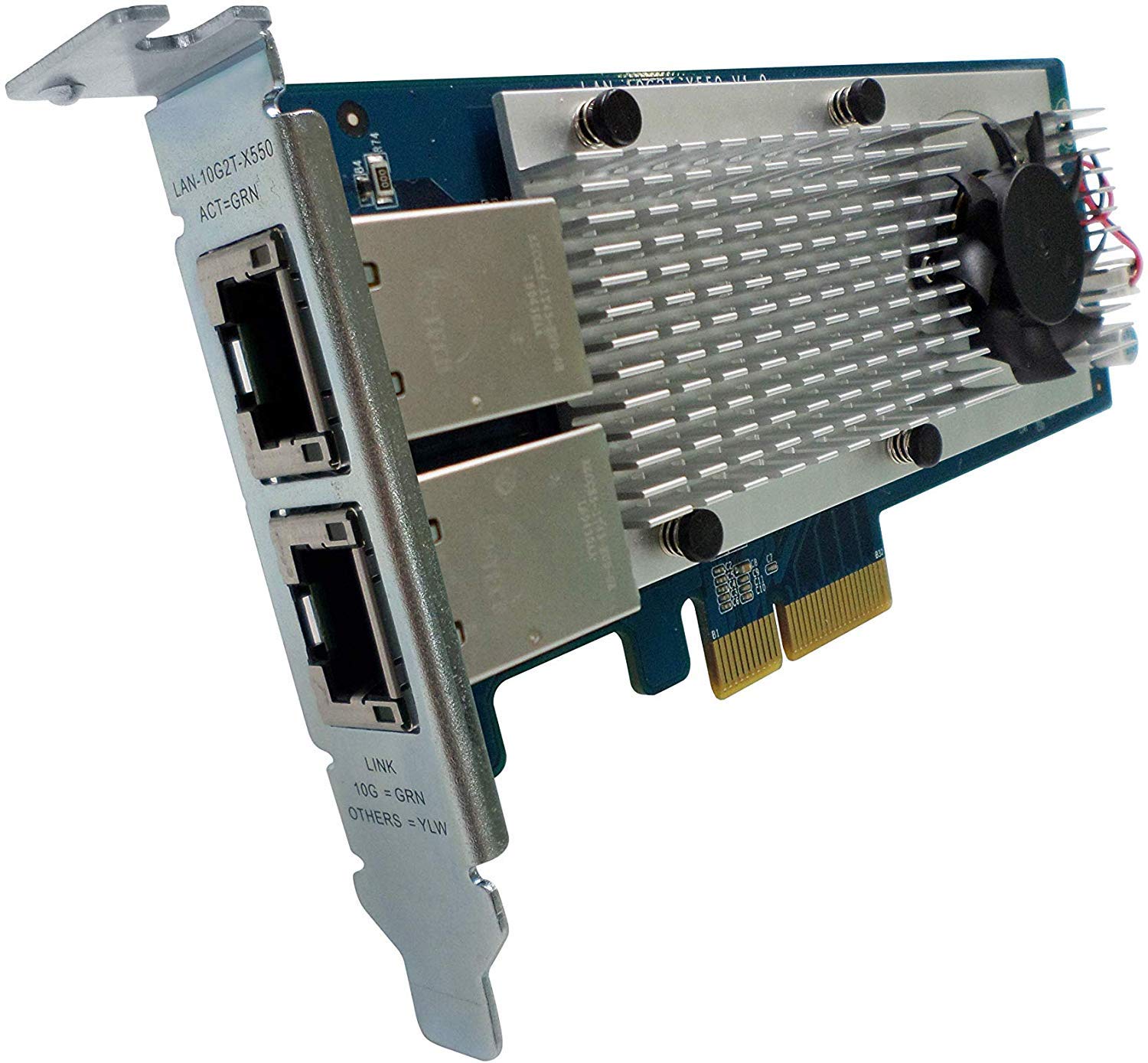 QNAP LAN-10G2T-X550 Internal Ethernet 10000Mbit/s - networking cards (Wired, PCI-E, Ethernet, IEEE 802.3an)