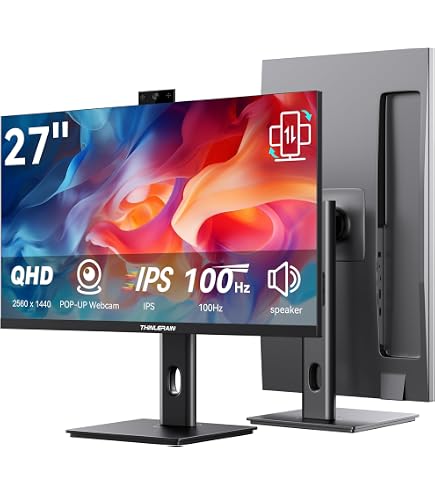 Amazon.com: HP M27 Webcam Monitor, 1080p IPS Display, 75Hz Refresh