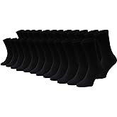 Winterlace 24 Pairs Cotton Crew Socks, Mens Womens Bulk Casual Sports Sock