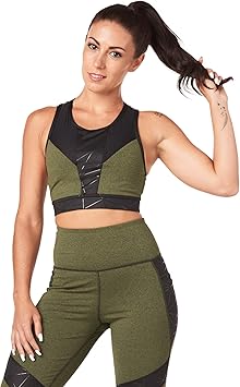 Zumba Fitness® Womens High Neck Workout Mesh Inserts Bra - Bra ...