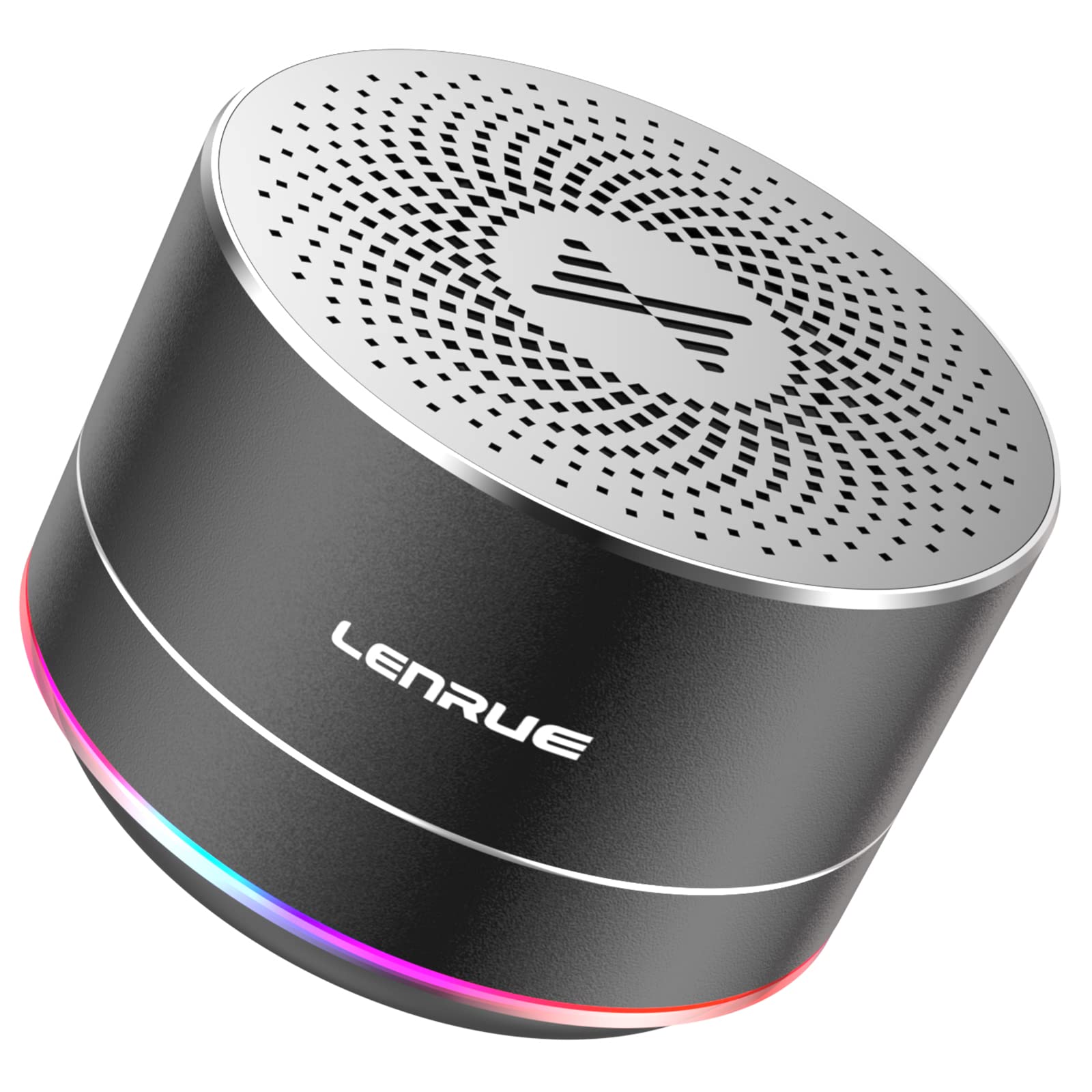 LENRUE Portable Wireless Bluetooth Speaker with Built-in-Mic,Handsfree Call,AUX Line,TF Card for Iphone Ipad Android Smartphone and More (Grey)