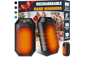 WARMHAND Hand Warmers Rechargeable 2 Pack, Portable Pocket Heater Cute USB 2 in 1 Hand Warmers, Best Winter Gift for Hunting Outdoor Indoor Camping and Golf Football, for Men Women and Kids