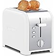Kenmore toaster 2 slice - extra wide slot countertop kitchen appliance, defrost function, grille-pain, 9 shade settings, comp