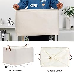 DULLEMELO Beige Storage Baskets for Organizing, Set