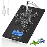 KOIOS Food Scale, 33lb/15Kg Digital Kitchen Scale for Food Ounces and Grams Cooking Baking, 1g/0.1oz Precise Graduation, Wate