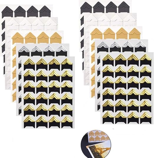 SHSHbuy Fotoecken – 20 Stück Selbstklebende Fotoecken In Bunt & Transparent Für Alben & Scrapbooking