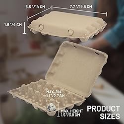 HavRixor Quail Egg Cartons 30 Pack- Holds Up to Two