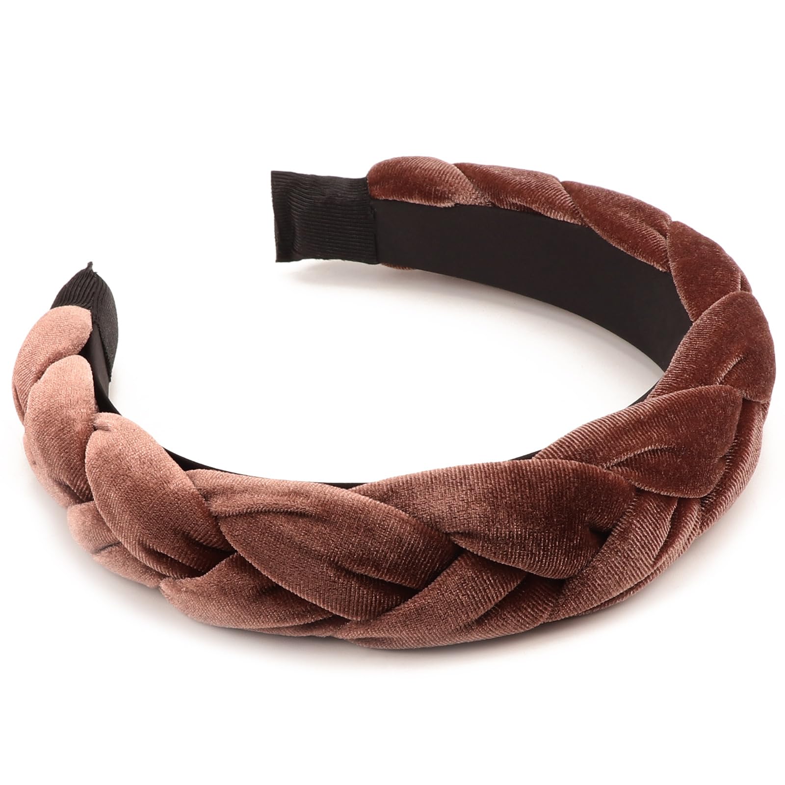 Photo 1 of DRESHOW Braided Headbands for Women Velvet Hair Hoop Elastic Criss Cross Hair Bands Accessories