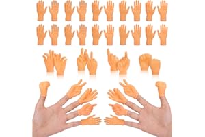ESTARDAA 30 pcs Tiny Hands Finger Puppets, Mini Hands Little Small Hands mini Thing Gag Performance Funny Fingers for Puppet Show Gifts Classroom Prizes Party Favors for Kids (7 Styles)