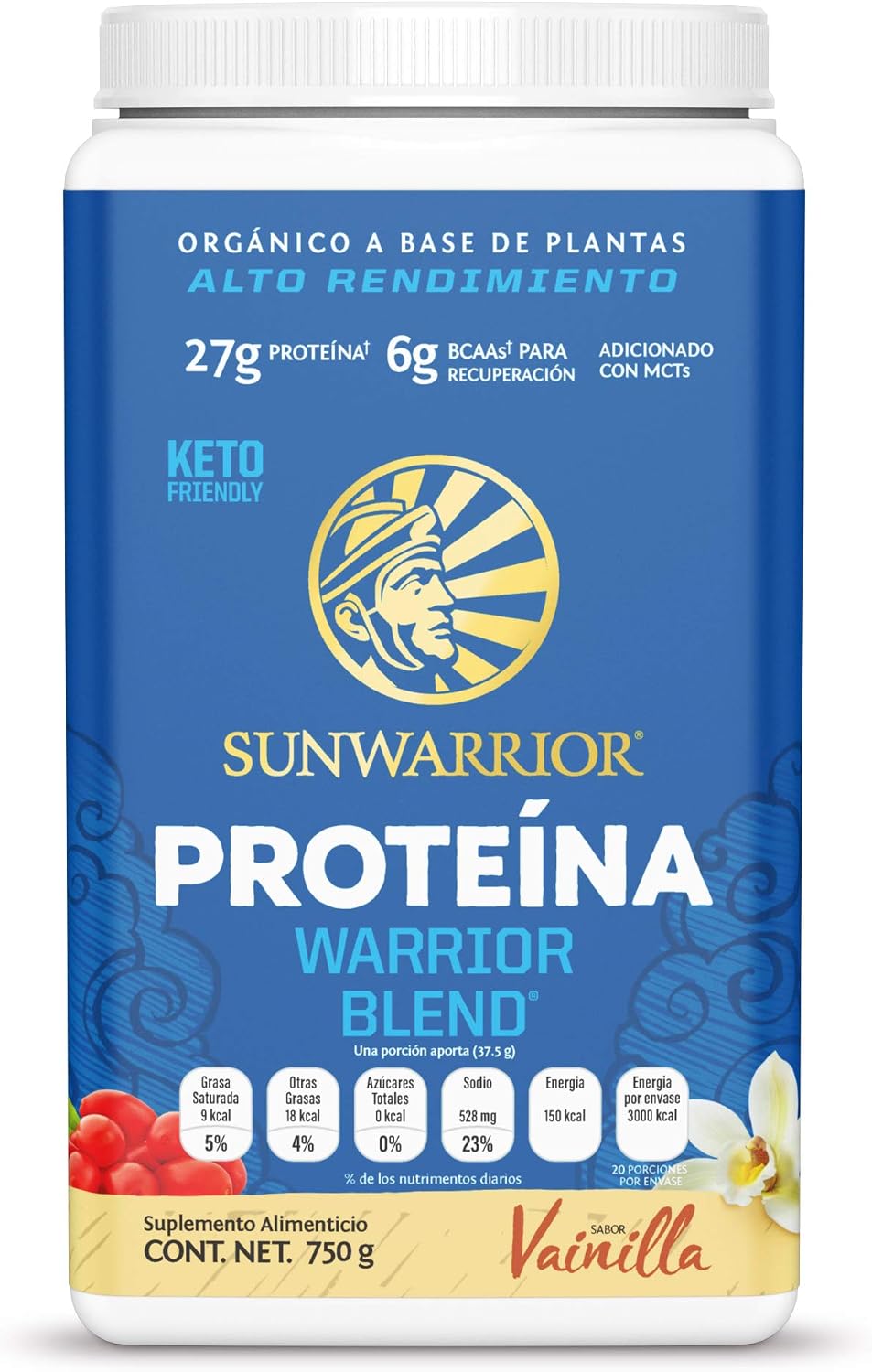 Sunwarrior Warrior Blend Vanilla 750g, 750 g (Pack of 1)