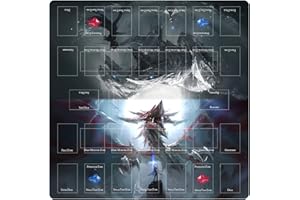 sabermaster Card Rubber Mat - 2 Player, Square playmat for Gamer 60x60cm/23.6x23.6inch