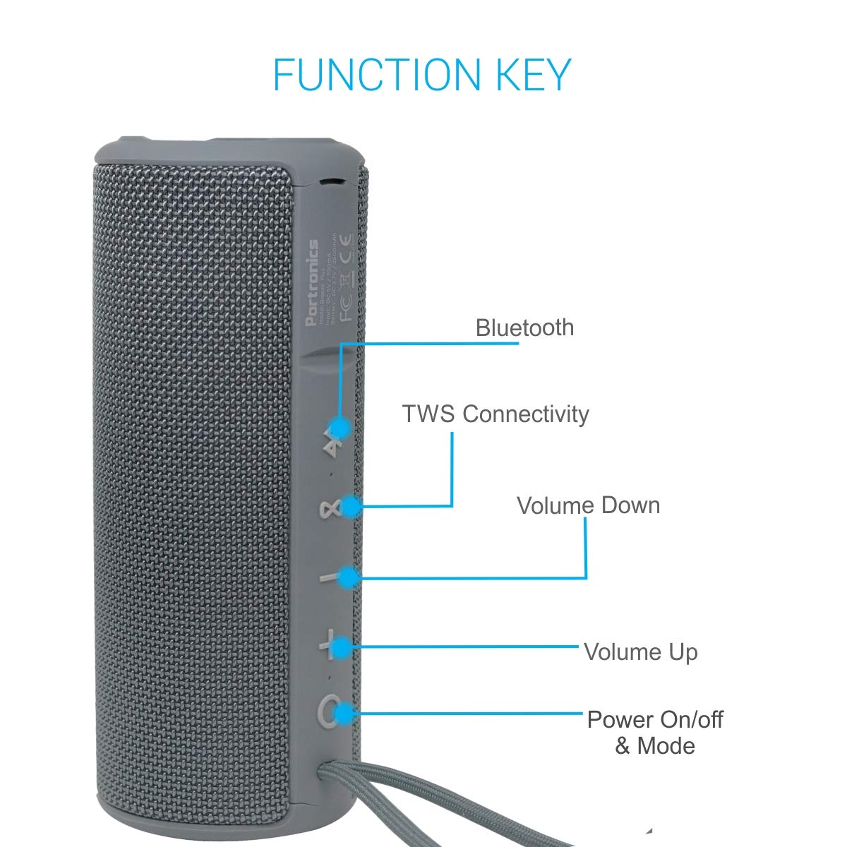 portronics bluetooth speaker battery