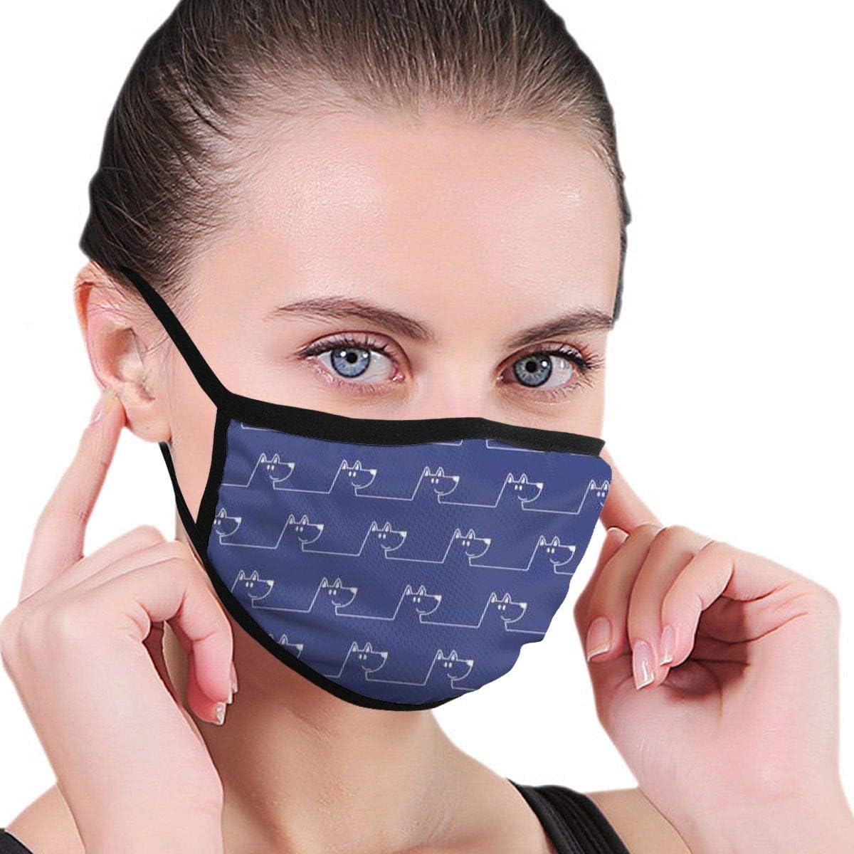 Outdoor Mouth Face Mask Funnycute Dog Anti Dust Half Face for Kids Teens Men Women Lovers Dustproof Adjustable Ear Loops