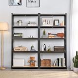 Yaheetech 2-Pack Heavy Duty 5 Tier Shelving Unit 90x30x180cm 175kg/each Black view 2