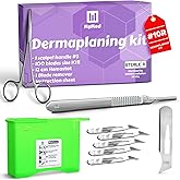 10R Blades Dermaplaning Kit Containing 10r Blades Scalpels Pack of 100 with Scalpel Handle #3 + 10R Scalpel Blade Remover Box + Hemostat by Mymed