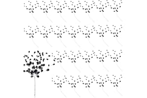 BEIQIYA 25pcs Acrylic Crystal Flower Branches, Artifial Bead Drop Bouquets, Glitter Floral Acrylic Picks Arrangement for Wedding Christmas Thanksgiving Day Home Office Table Top Decortaion- Black