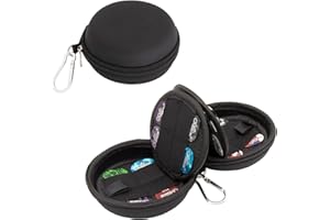 Mijibisu Guitar Pick Holder, Waterproof Guitar Pick Case with 32+ holders Compatible with Fender/ChromaCast/D'Addario/Jim Dunlop/Bolopick/UNLP MUSICAL INSTRUMENT and More.(CASE ONLY) (black)
