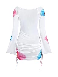 ZAFUL Womens Swimsuit Cover Up Dress Off Shoulder