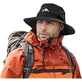 TOP-EX L/XL/XXL UV50+ Waterproof Bucket Sun Hat for Fishing Golf Hiking All-Weather Outdoor Rain Hat Stiff Brim